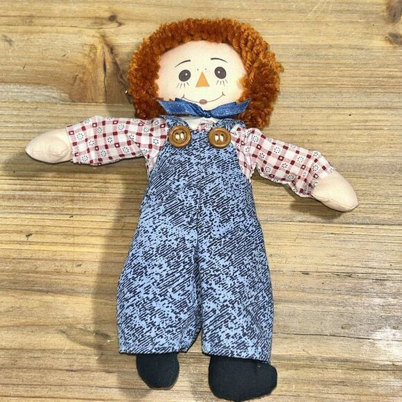 Toys | Vintage 198s Raggedy Andy Ragdoll 9 Inches Denim Overalls | Poshmark